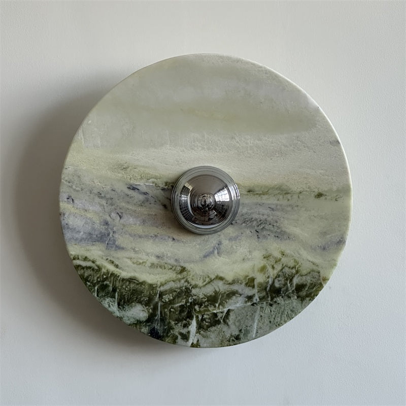 Evvarel Modern Minimalist Green Marble Sconce Wall Lamp - Letslighting