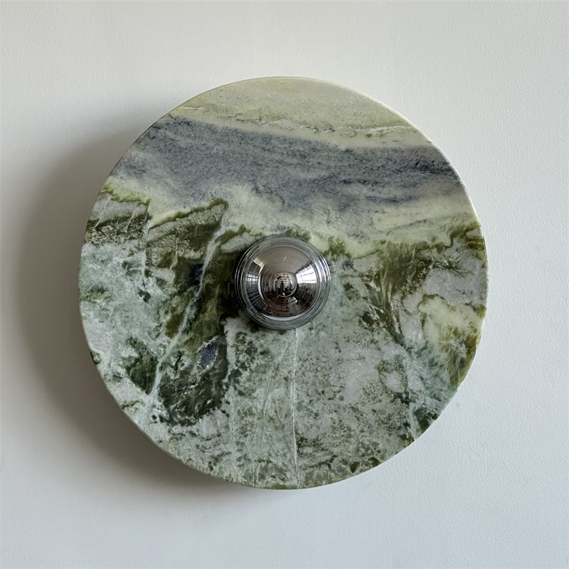 Evvarel Modern Minimalist Green Marble Sconce Wall Lamp - Letslighting