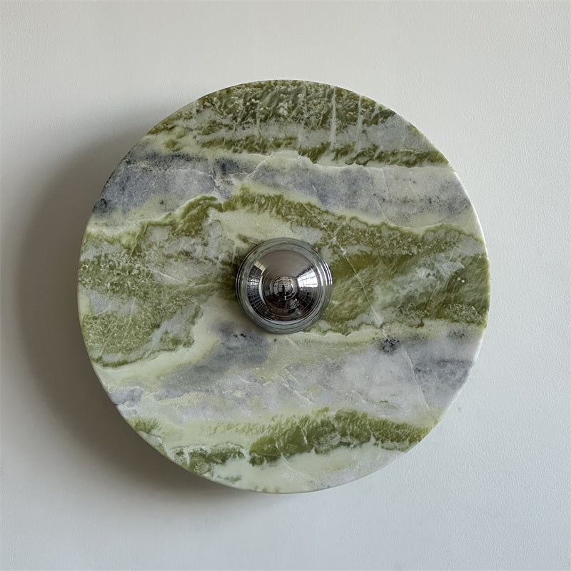 Evvarel Modern Minimalist Green Marble Sconce Wall Lamp - Letslighting