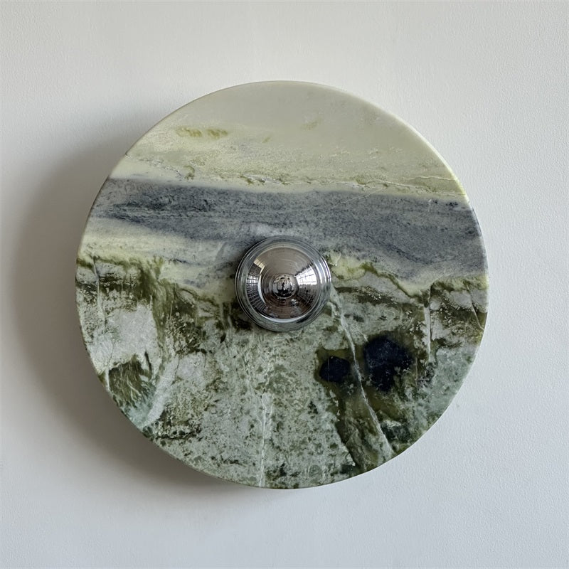 Evvarel Modern Minimalist Green Marble Sconce Wall Lamp - Letslighting