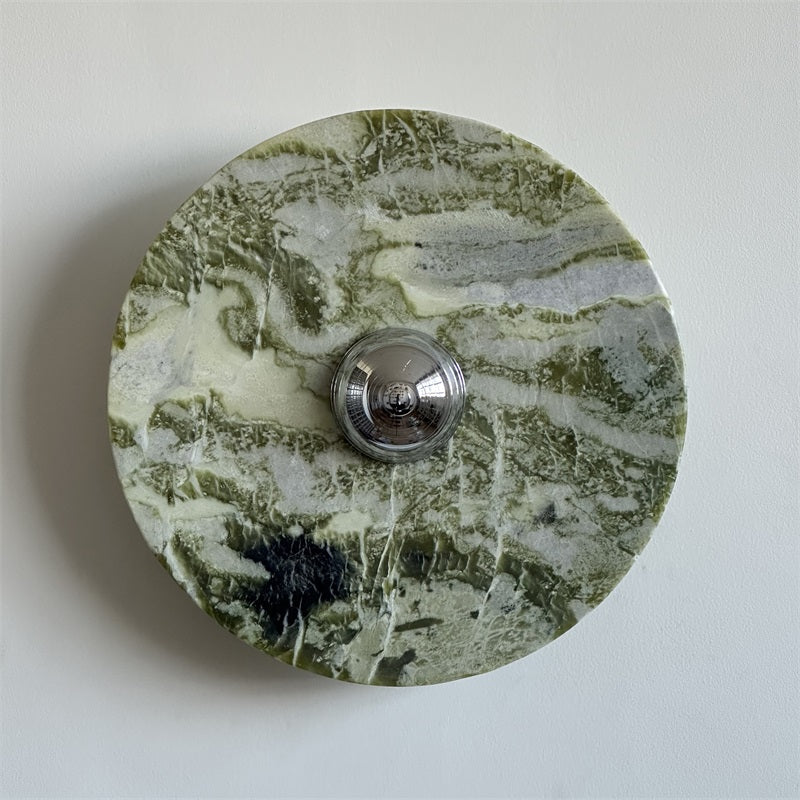 Evvarel Modern Minimalist Green Marble Sconce Wall Lamp - Letslighting