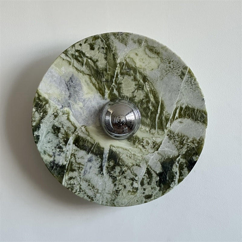 Evvarel Modern Minimalist Green Marble Sconce Wall Lamp - Letslighting