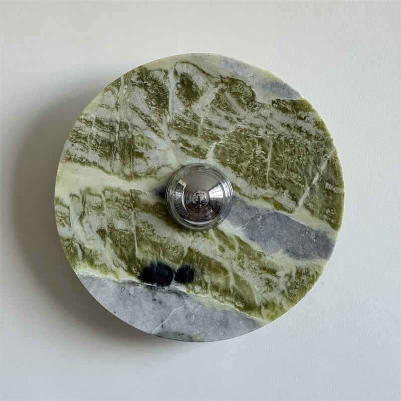 Evvarel Modern Minimalist Green Marble Sconce Wall Lamp - Letslighting