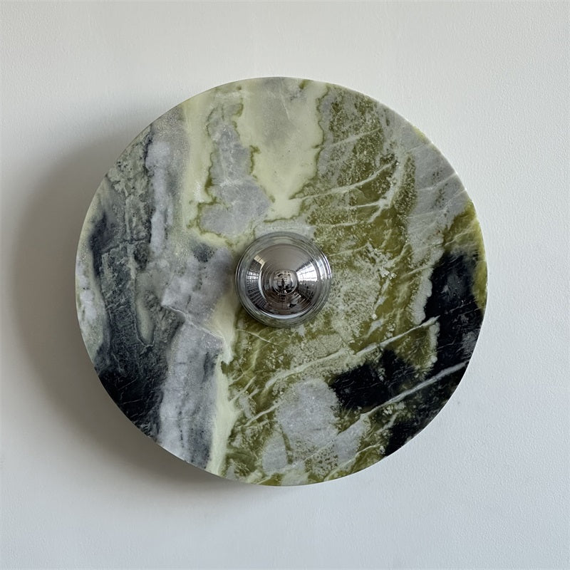 Evvarel Modern Minimalist Green Marble Sconce Wall Lamp - Letslighting