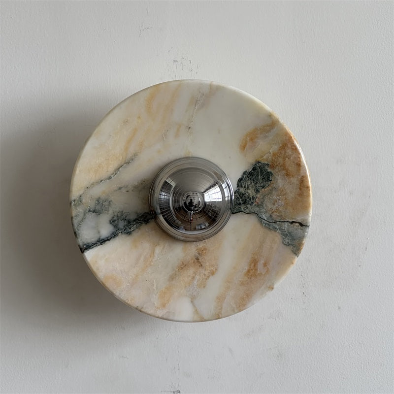 Alba Modern Minimalist Chrome Marble Wall Lamp - Letslighting