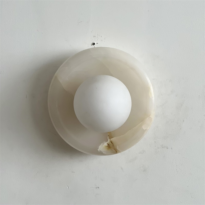 Aursilos Premium Nordic Art White Jade Glass Sconce Wall Lamp - Letslighting