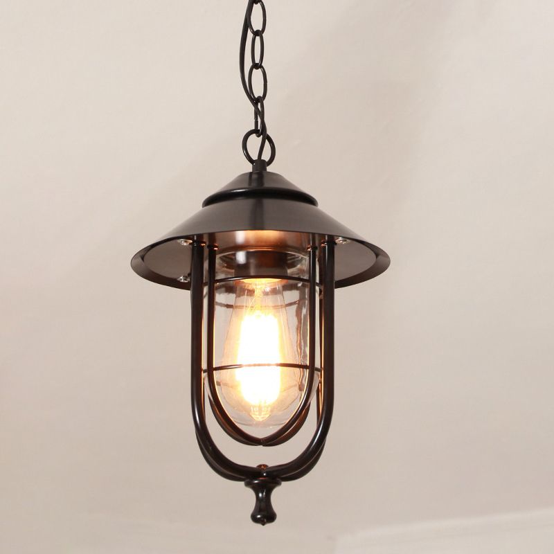 Epoch Retro Lantern Metal Pendant Light Bronze