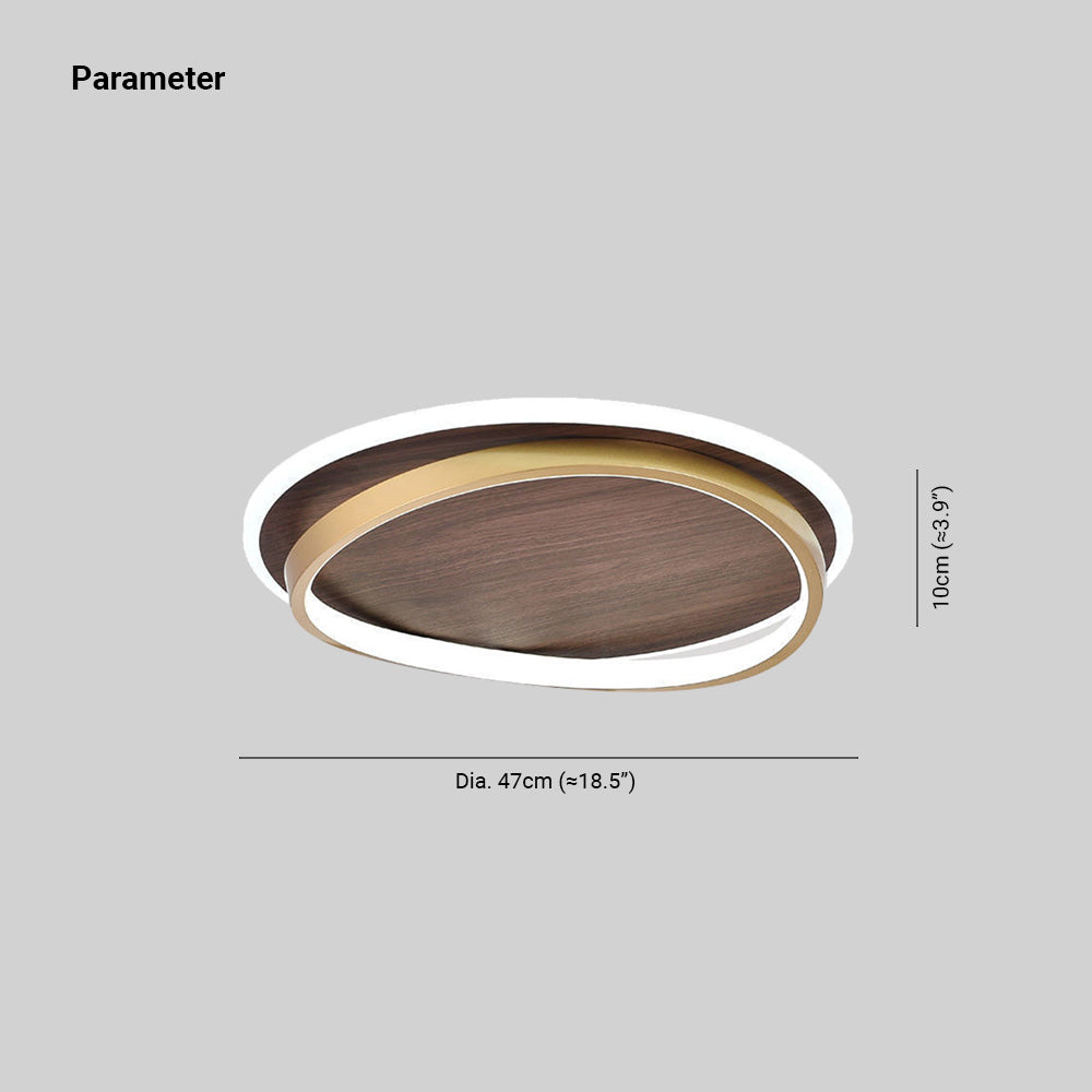 Arisha Modern Rund Dimmable Ceiling Light Gold Metal Acrylic Bedroom