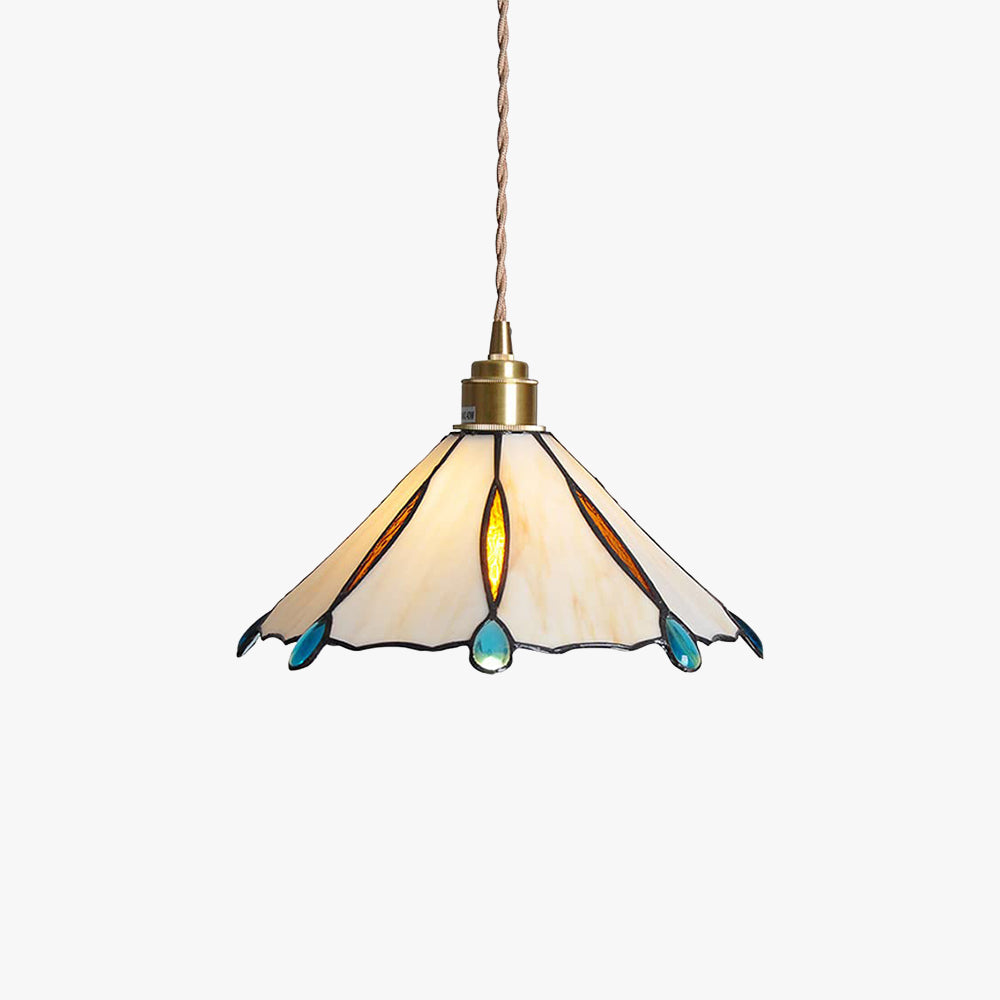 Tiffany Vintage Pendant Light Metal/Glass Bedroom/Living Room/Hallway