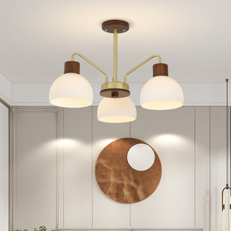 Arisha Rustic Chandelier Metal/Wood/Glass Living Room/Dining Room