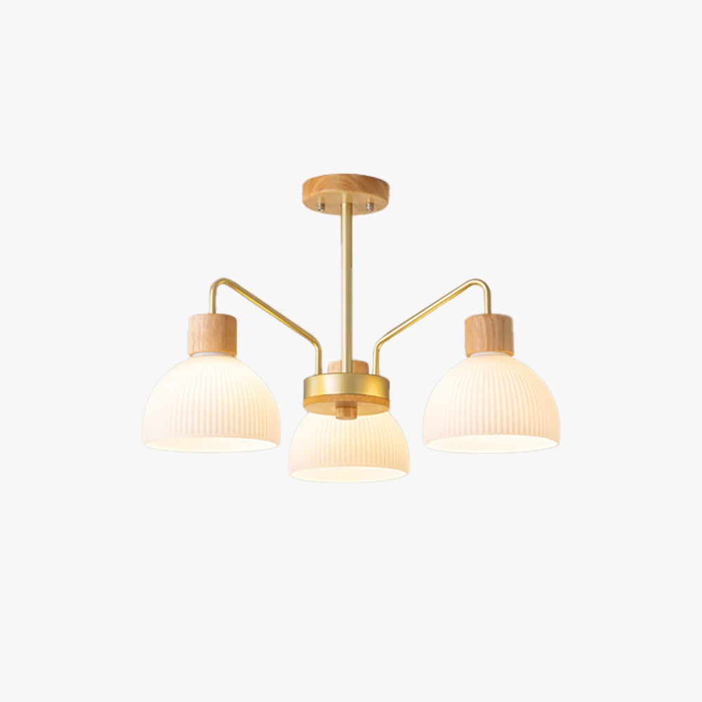 Arisha Rustic Chandelier Metal/Wood/Glass Living Room/Dining Room