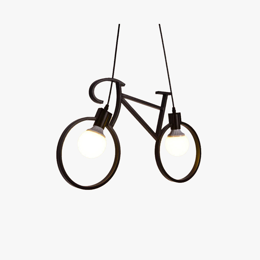 Mira Modern Creative Bicycle Shape LED Pendant Light Metal Kids Room