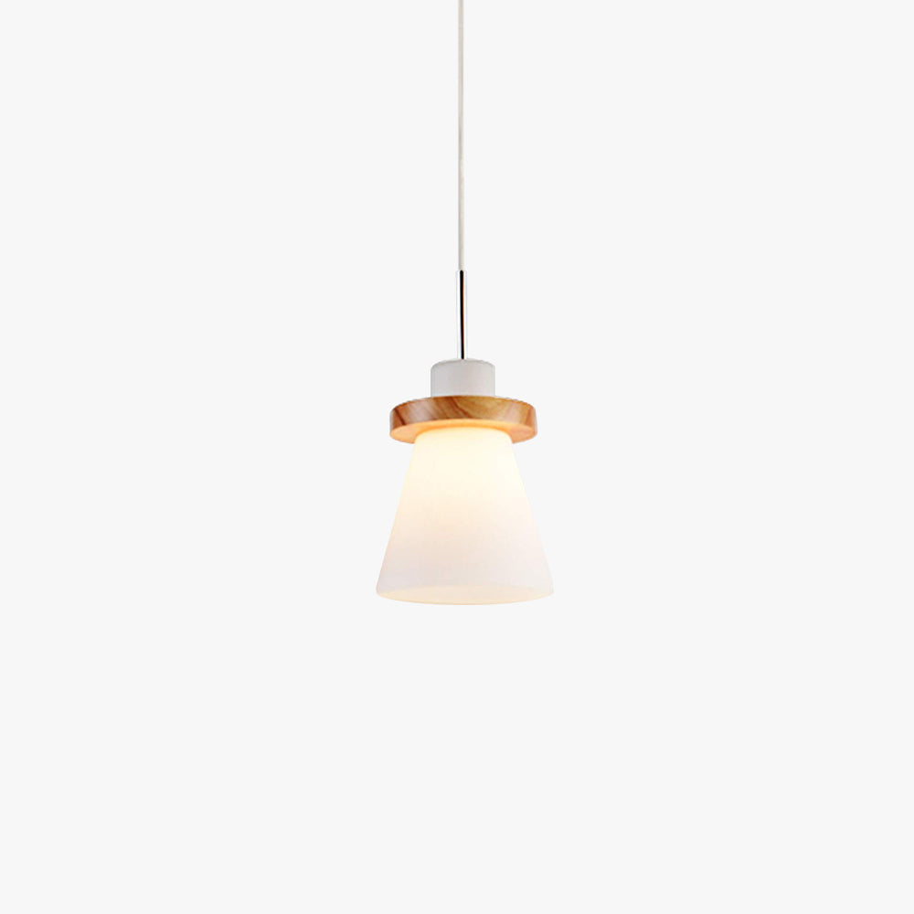 Valentina Minimalism LED Pendant Light Wood Glass Bedroom/Dining Room