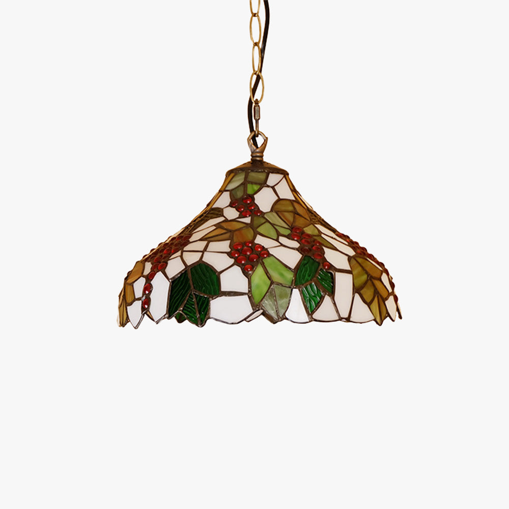Tiffany Designer Pendant Light Multicolor Metal Glass Dining Room