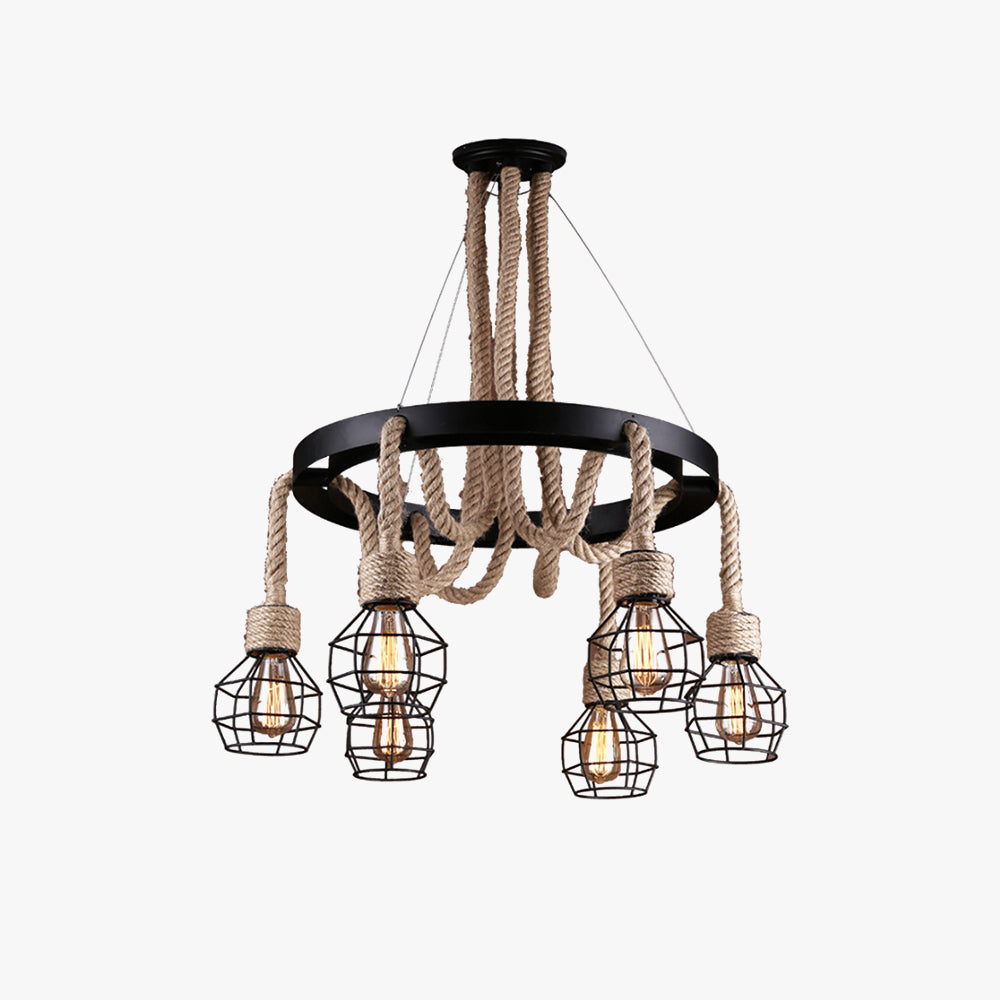 Epoch Industrial LED Chandelier /Rope Living Room/Bedroom - Letslighting
