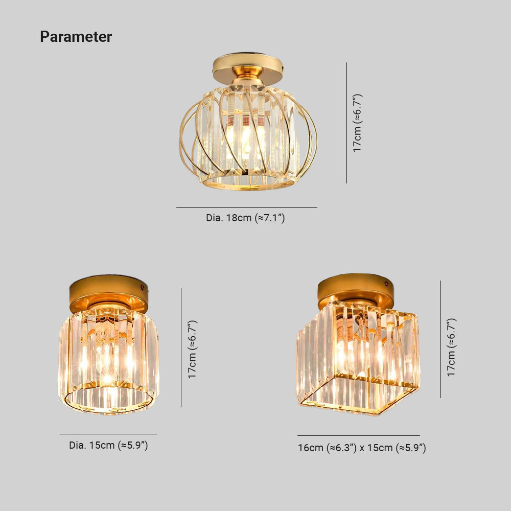 Arisha Modern Flush Mount Ceiling Light Black Gold Glass Bedroom