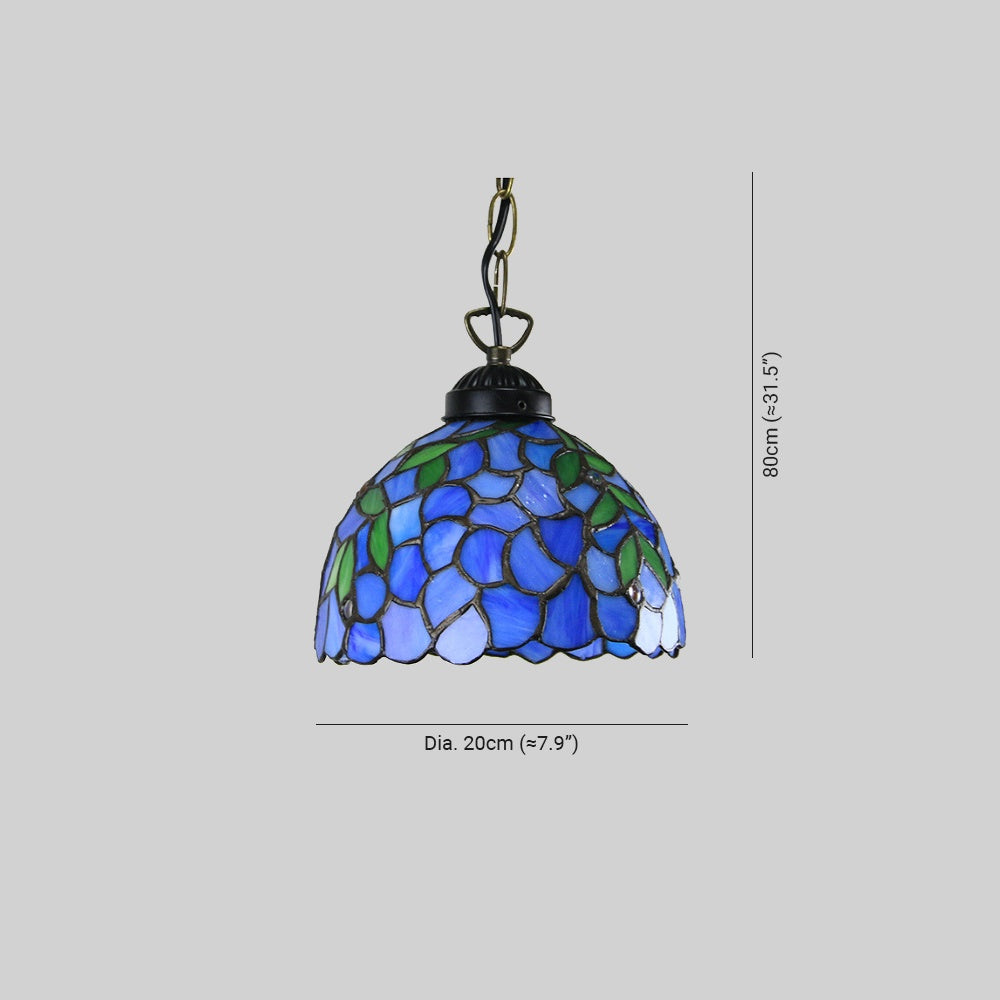 Tiffany Cottage LED Pendant Light Metal Glass Living Room/Bedroom