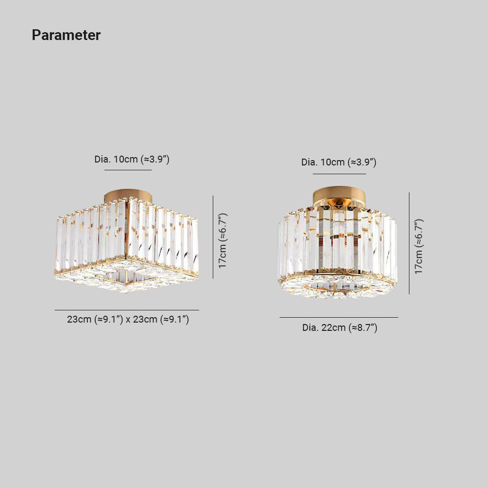 Arisha Creative Flush Mount Ceiling Light Gold/Black Balcony/Corridor - Letslighting
