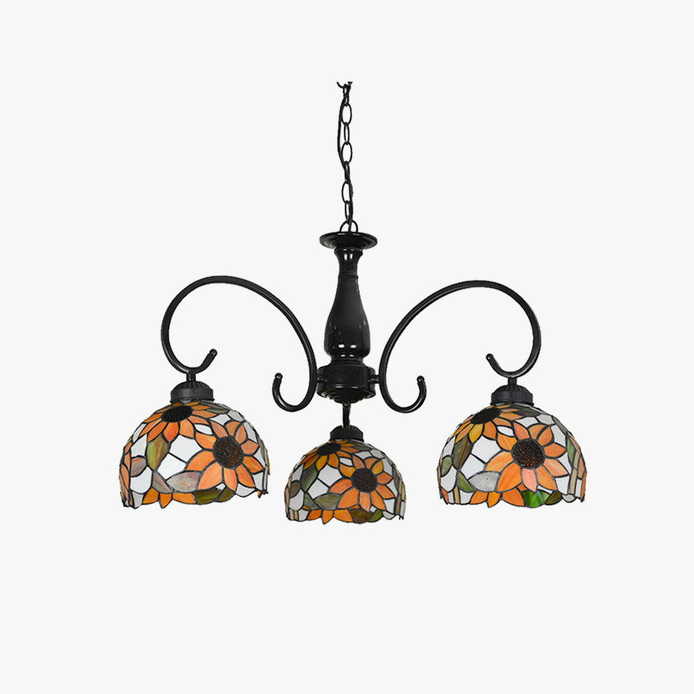 Tiffany Modern LED Chandelier Multicolor /Glass Living Room - Letslighting