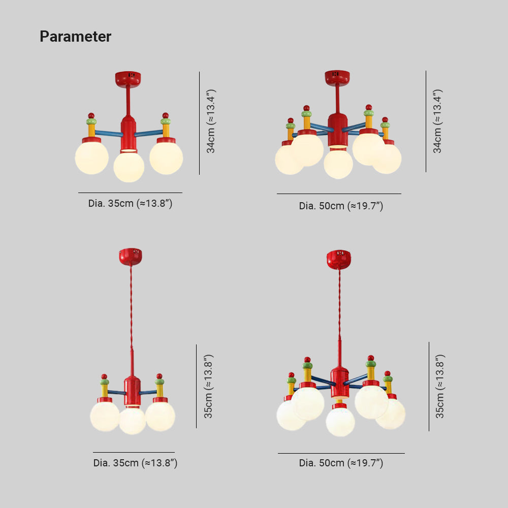 Valentina Memphis Antique Mix Colored Chandelier Kid's Room - Letslighting