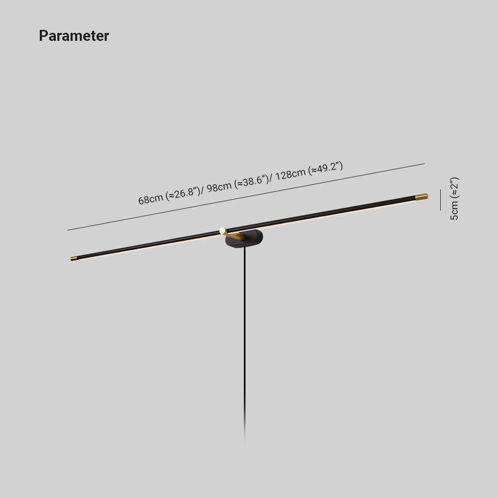 Arisha Plug-in Minimalist Linear Wall Lamp