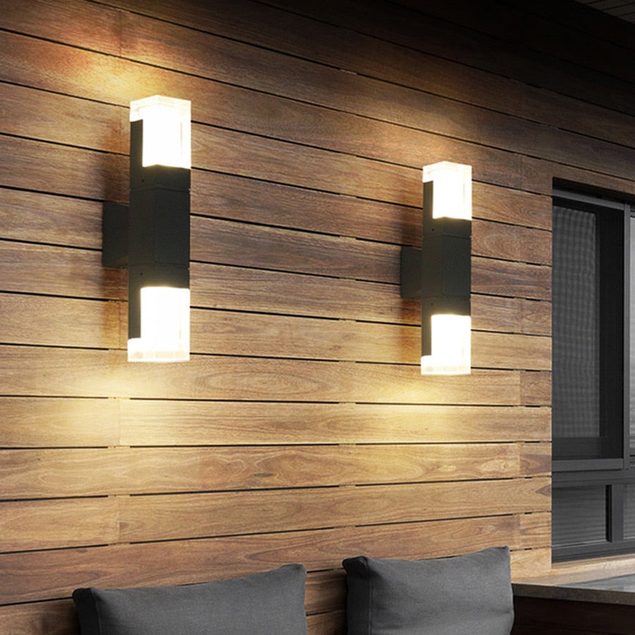 Ray Modern Rectangular Metal Outdoor Wall Lamp - Letslighting