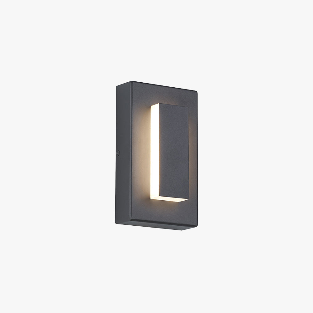 Arisha Modern Square Ring Outdoor Wall Lamp, Dark/Gray Bronze - Letslighting