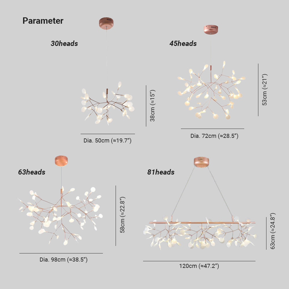 Olivia Unique Sputnik Art Deco Firefly Chandelier, Living Room/ Bedroom - Letslighting