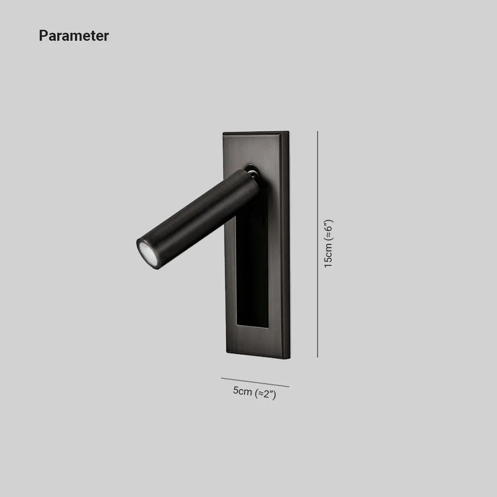 Arisha Modern Rotatable Embedded Bedside Sconce, Cylindrical/Square - Letslighting