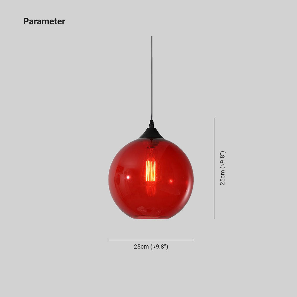 Valentina Modern Glass Globe Colorful Pendant Light - Letslighting