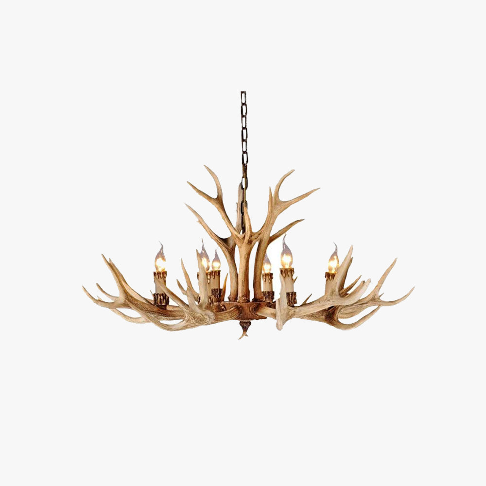 Epoch Retro Deer Horn Resin Chandelier Living Room - Letslighting