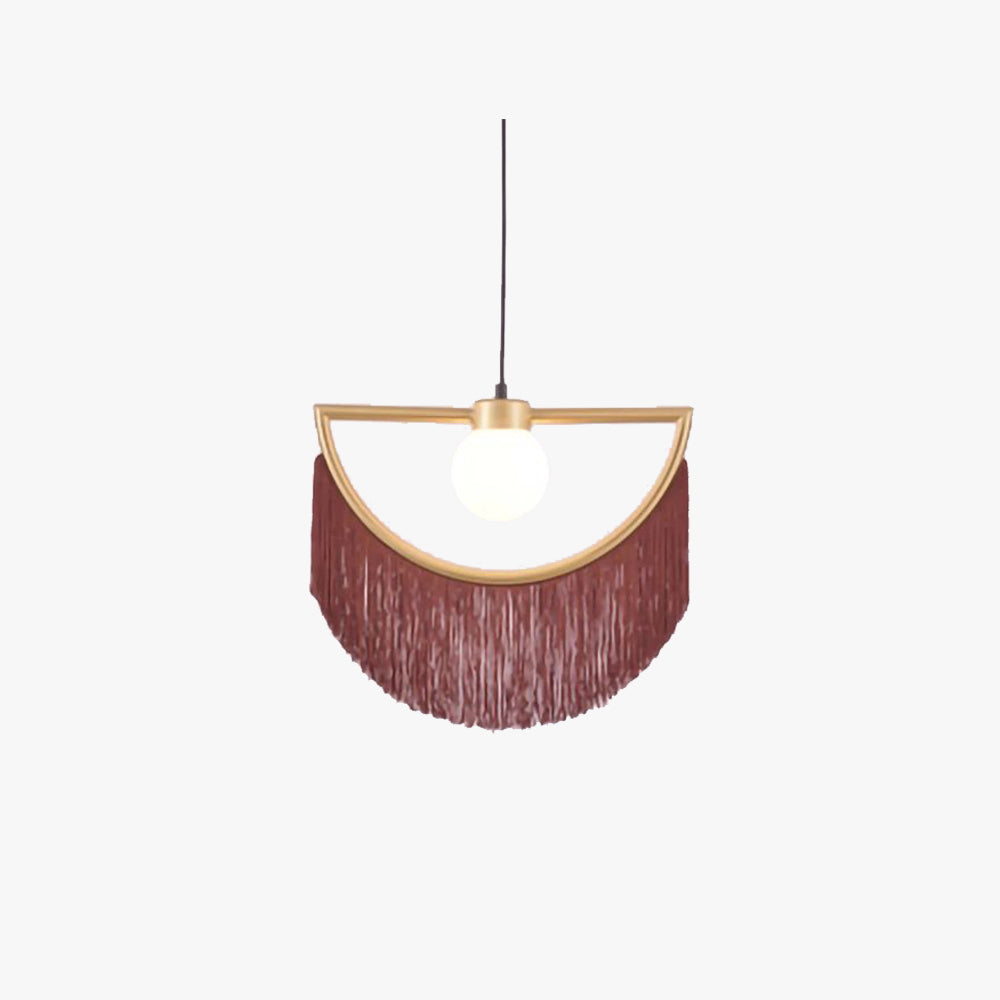 Arisha Retro Fringe Fabric Pendant Light