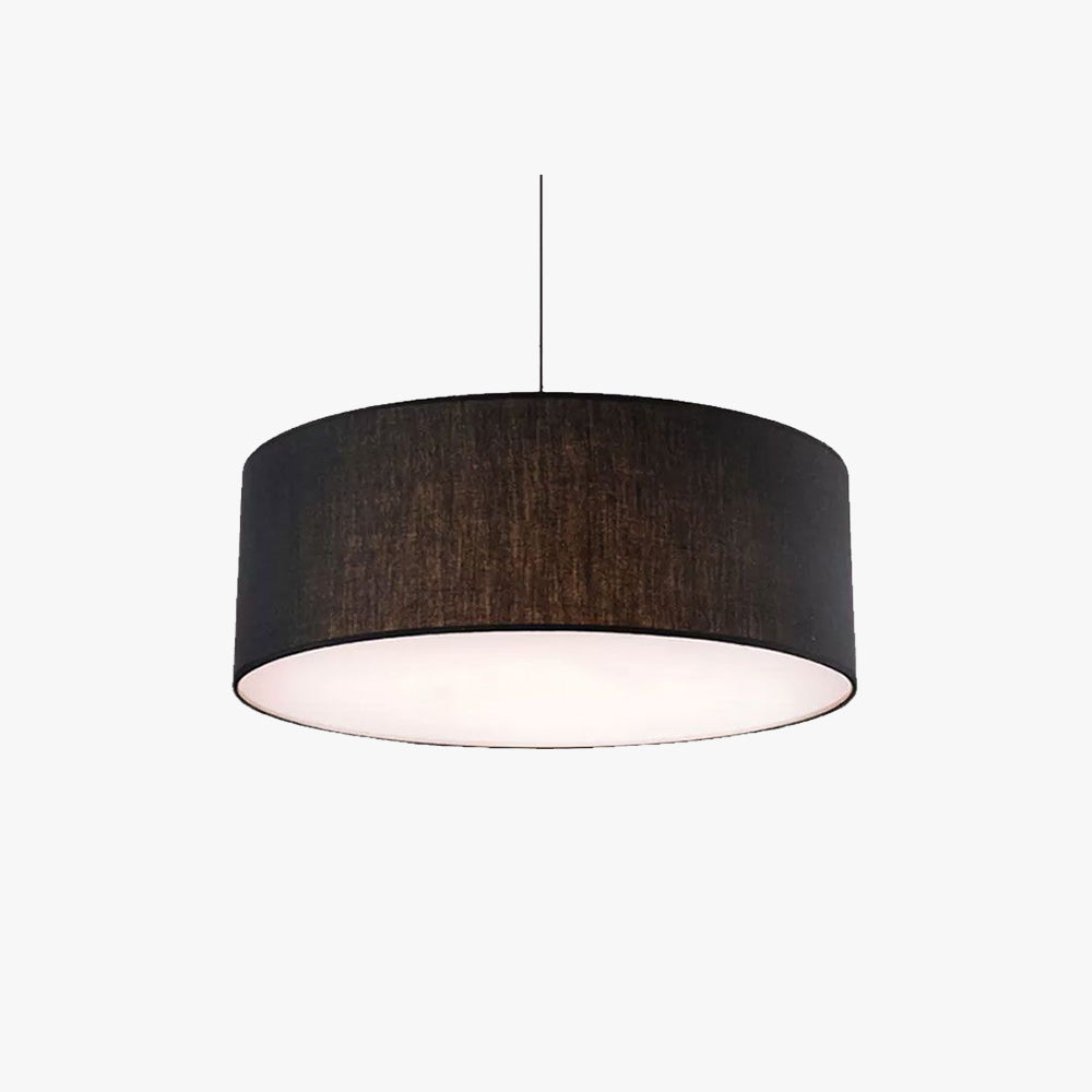 Ritta Modern Fabric Drum Pendant Light Metal Fabric Farmhouse