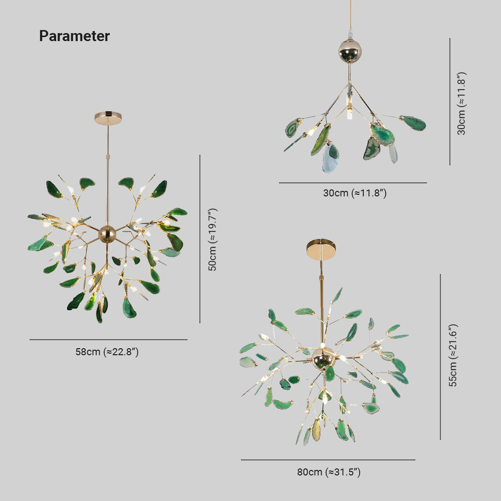 Olivia Agate Colorful Branching Chandelier