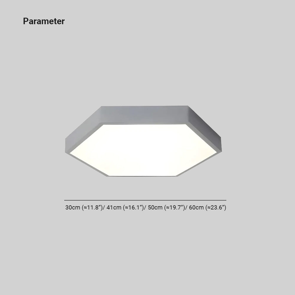 Valentina Modern Hexagon LED Flush Mount Ceiling Light - Letslighting