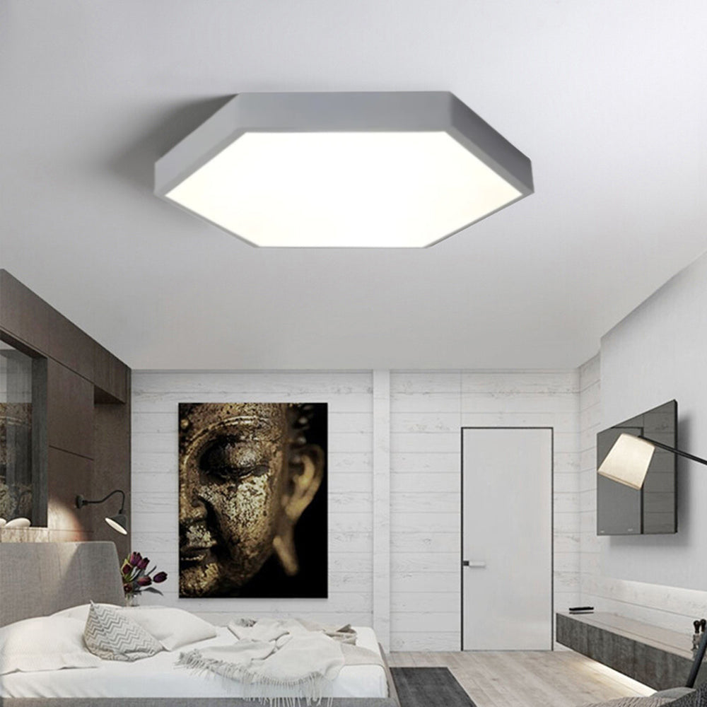 Valentina Modern Hexagon LED Flush Mount Ceiling Light - Letslighting