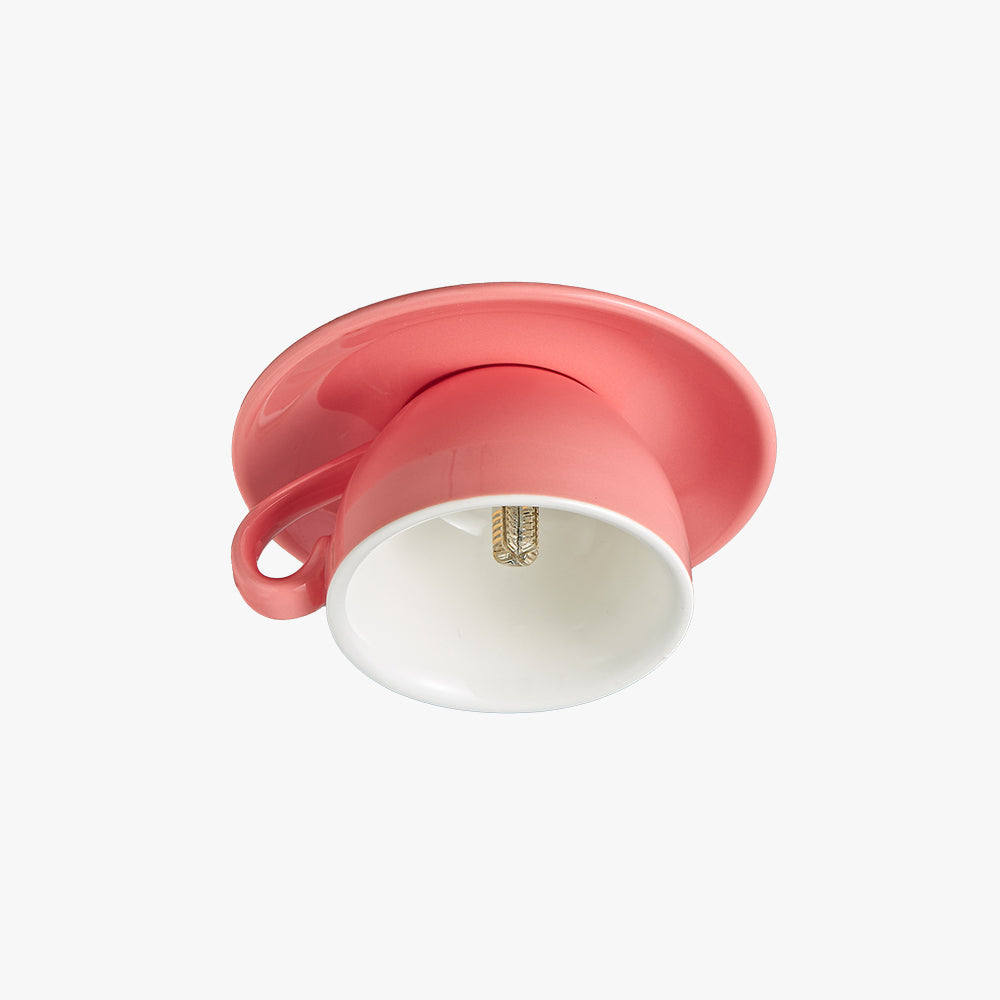 Valentina Modern Coffee Cups Ceramic Flush Ceiling Lighting - Letslighting