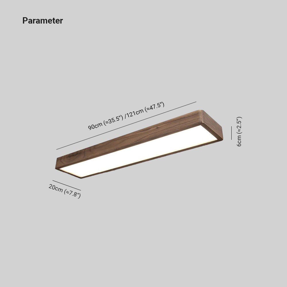 Muto Rectangular Designer Flush Mount Ceiling Light