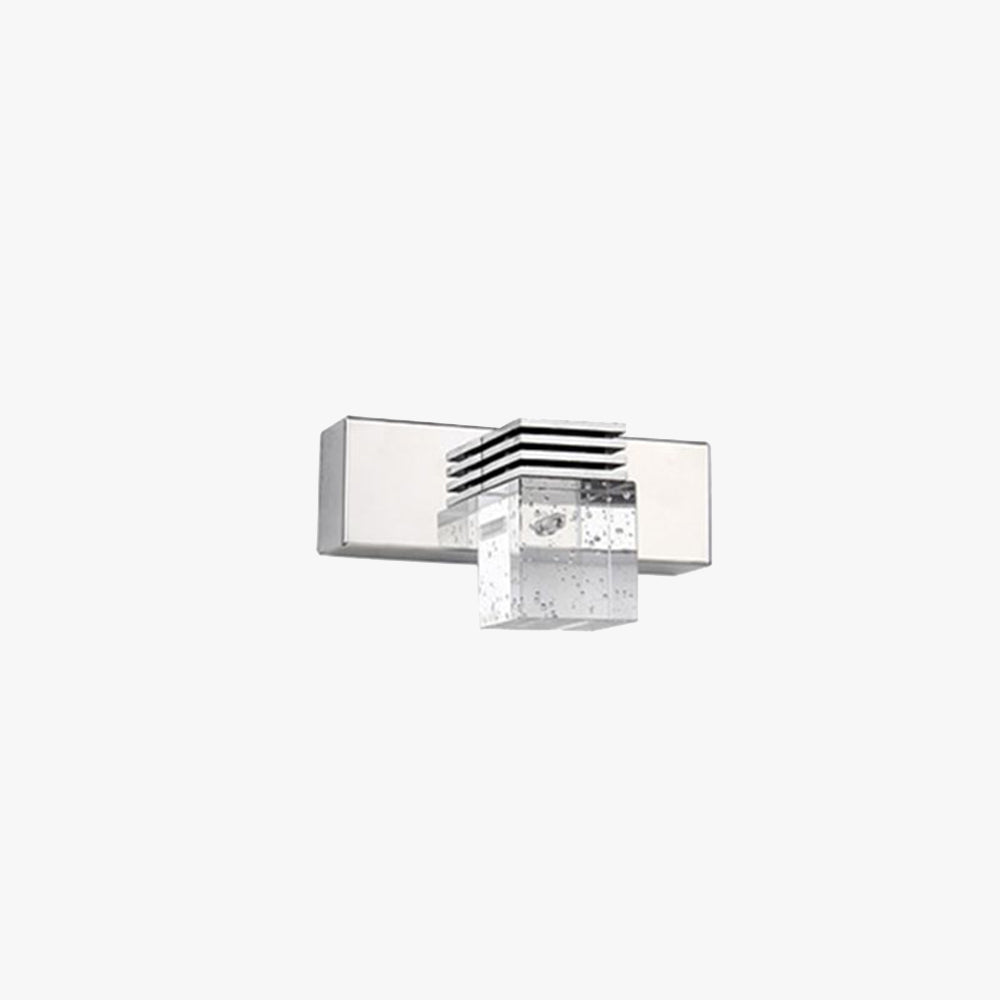 Arisha Modern Square Crystal Vanity Wall Lamp, Bedroom/Bathroom - Letslighting