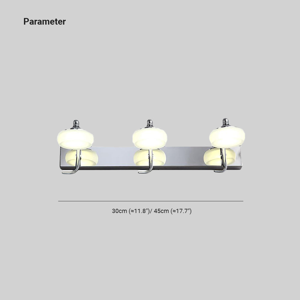 Arisha Modern Lantern Glass Wall Lamp, 2/3 Light, Bathroom