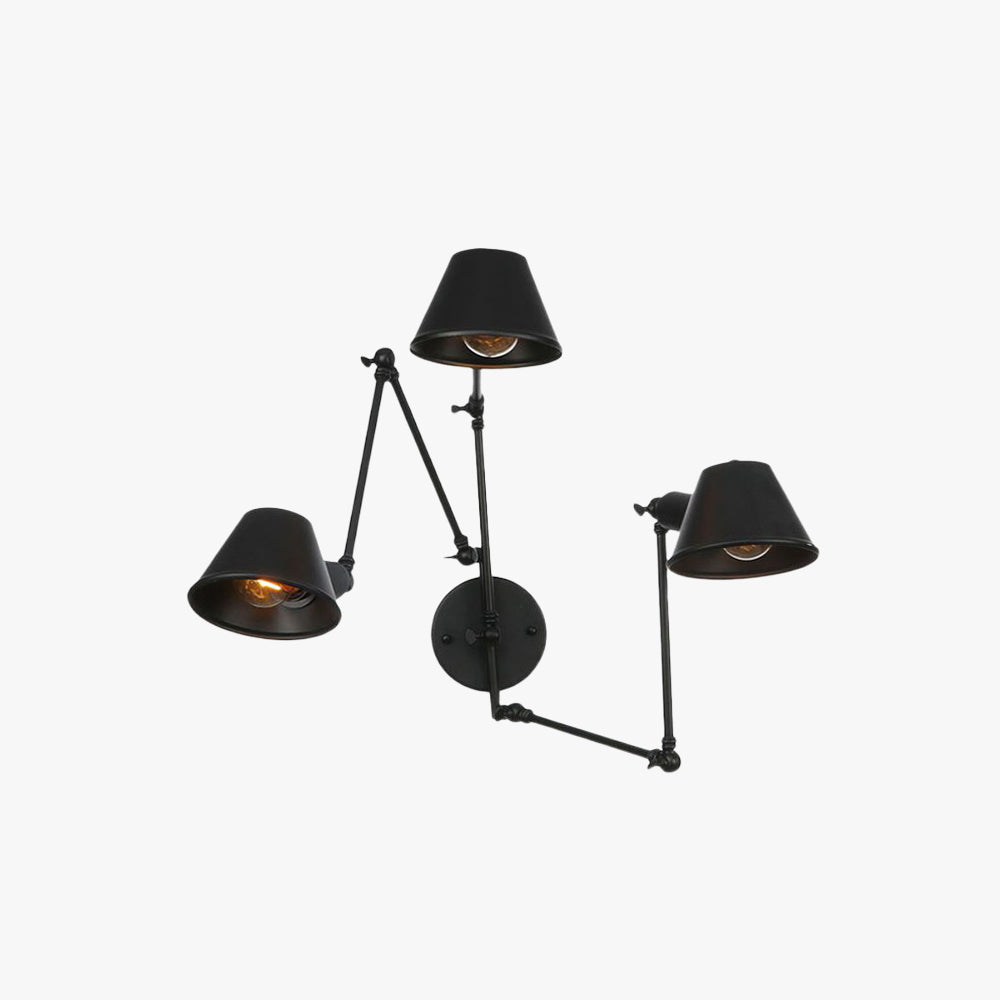 Epoch Vintage Adjustable Metal Wall Lamp Rust Bedroom