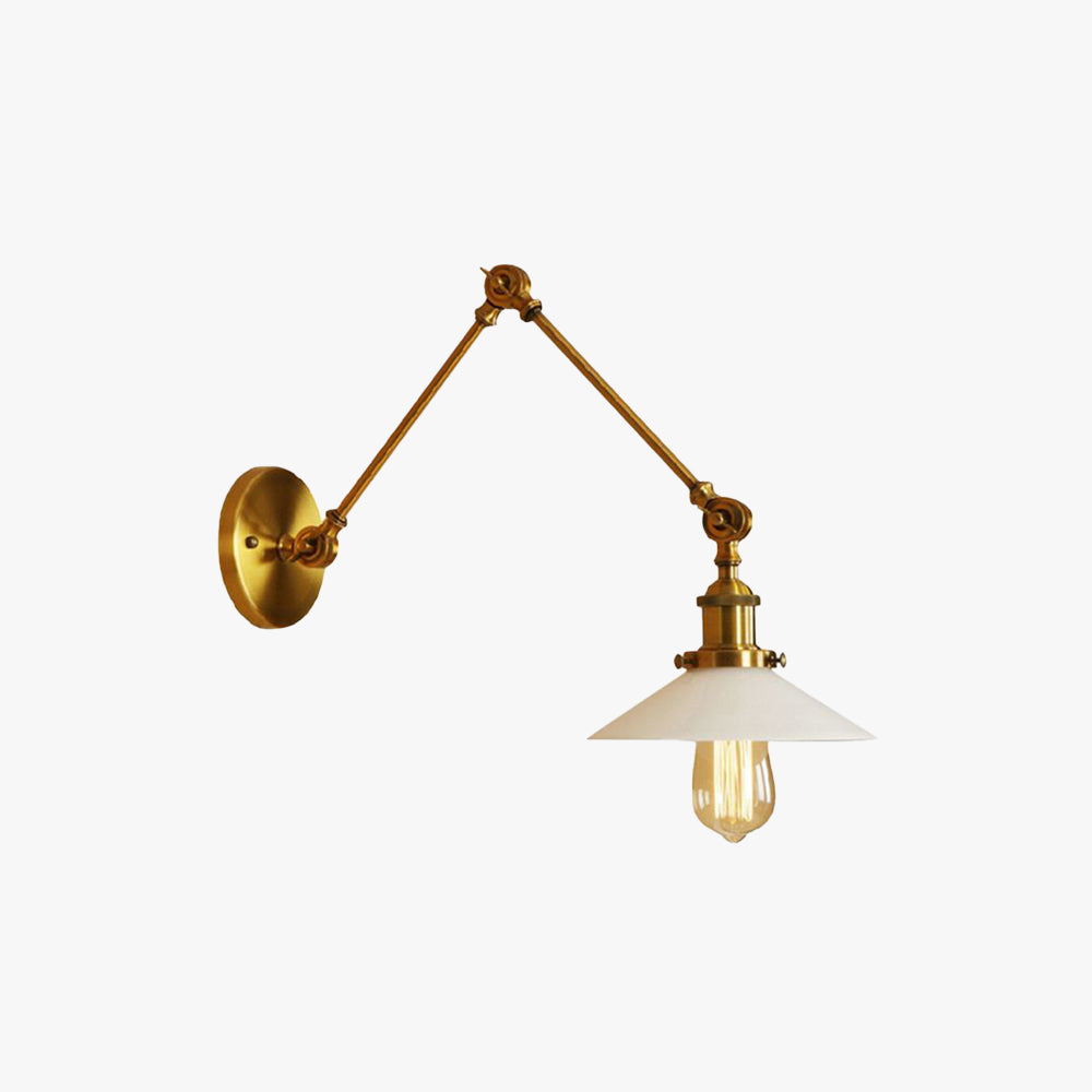 Silva Wall Lamp Retro Saucer Lampshade Adjustable 2 Color, Bedroom - Letslighting