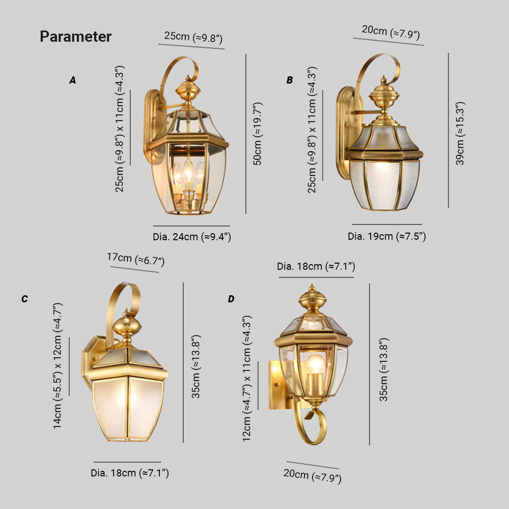 Silva Vintage Lantern Outdoor Wall Lamp - Letslighting