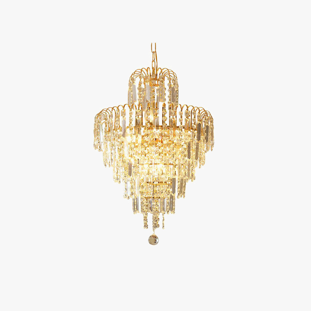Kristy Luxury 5 Layers Tassel Crystal Chandelier