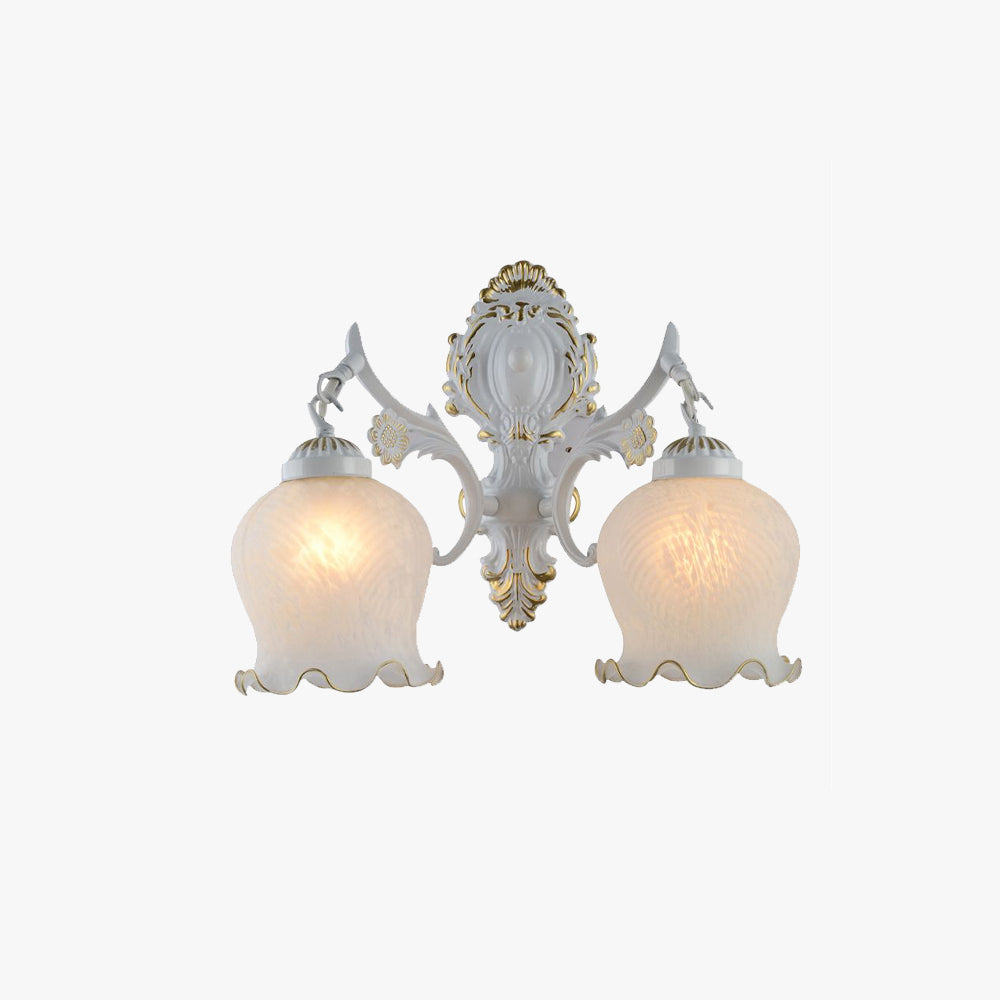 Ray Vintage Flower shape Metal&Glass Modern Wall Lamp Bronze