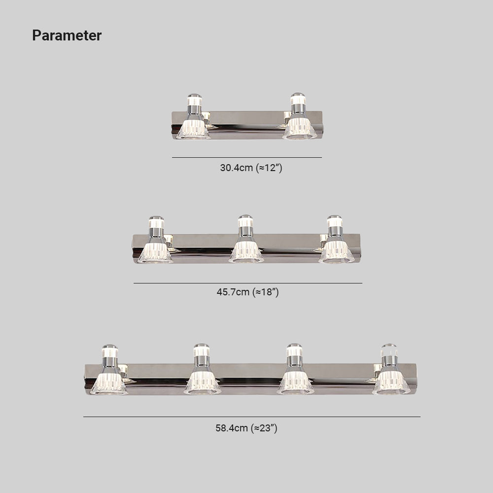 Kristy Conic Modern Multi Mirror Front Vanity Wall Lamp - Letslighting