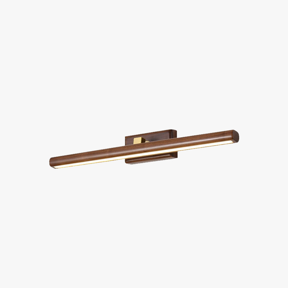 Muto Vanity Rotatable Mirror Front Vanity Wall Lamp, Wood