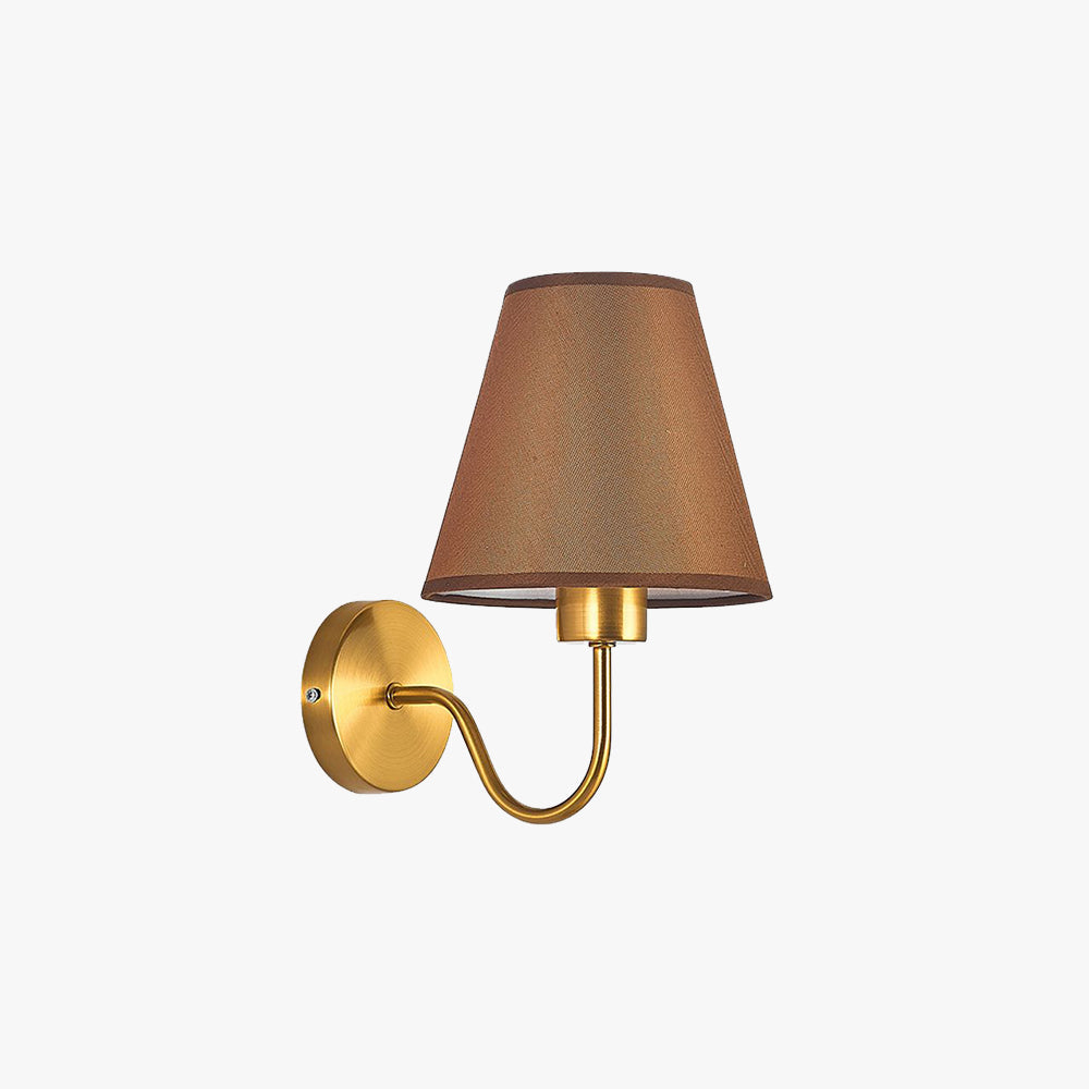 Kristy Nordic Fabric Metal Vanity Wall Lamp Flaxen
