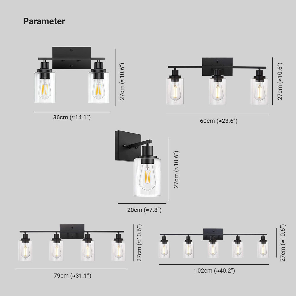 Silva Modern Mirror Front Vanity Wall Lamp Glass - Letslighting