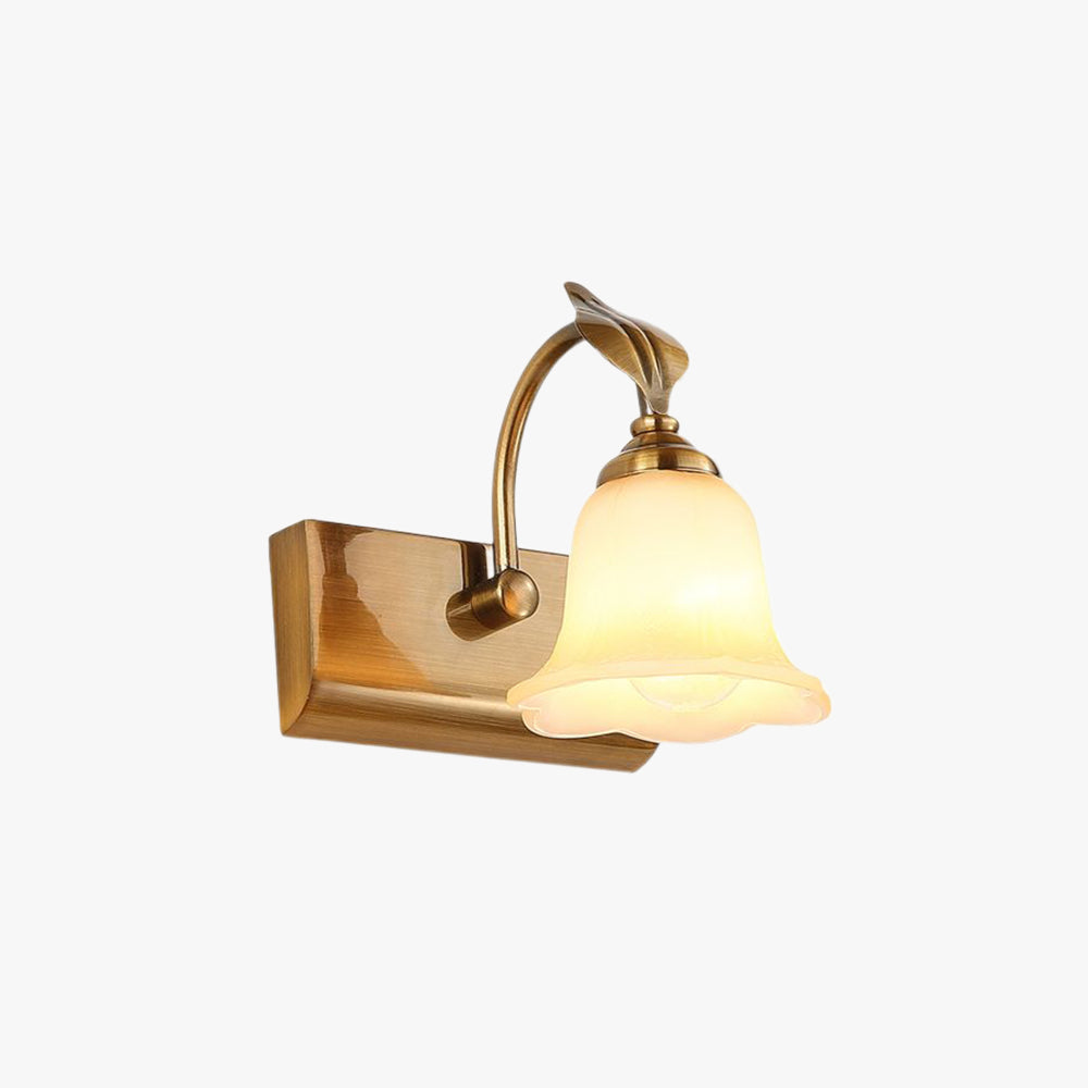 Ray Flower Mirror Front Vanity Wall Lamp, Metal/Glass